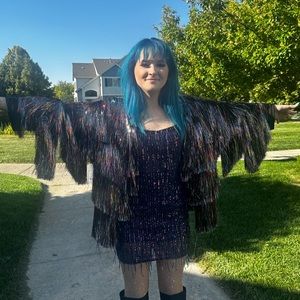 Khloe sequin fringe party dress